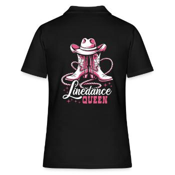 Linedance Queen - Linedancing Country Music - Women's Polo Shirt - black - Back - Ailine (174cm)