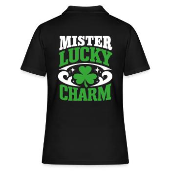 Mister Lucky Charm - Saint-Patrick - Irlande - Polo Femme - noir - Dos - Ailine (174cm)