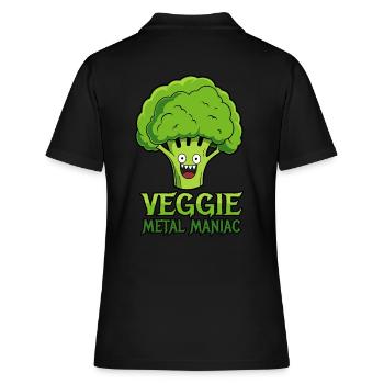 Veggie Metal Maniac - Musique Vegan - Dicton - Polo Femme - noir - Dos - Ailine (174cm)
