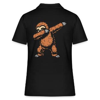 Dabbing Sloth - Dab Dance - Cadeau - Polo Femme - noir - Dos - Ailine (174cm)