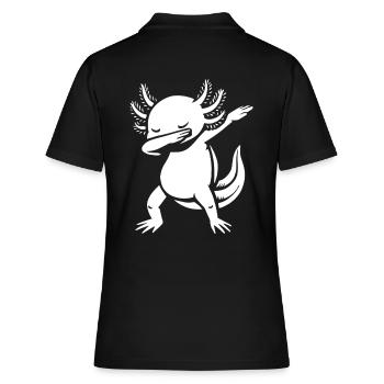 Axolotl dabbing - Dab Dance - Cadeau - Polo Femme - noir - Dos - Ailine (174cm)