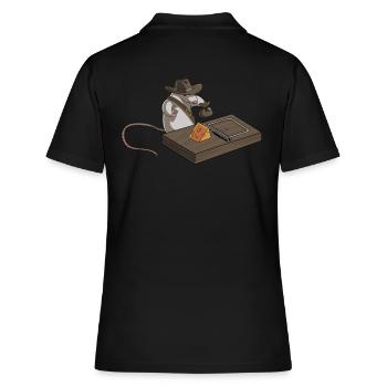 Indiana Jones Mousetrap Cheese Archéologie - Polo Femme - noir - Dos - Ailine (174cm)