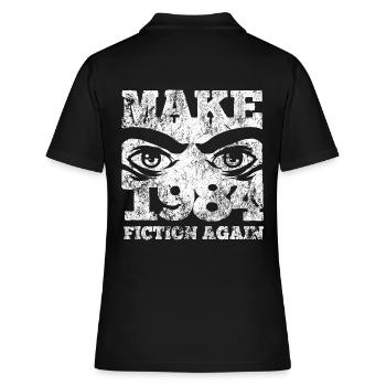 Refaire de la fiction de 1984 - Orwell - Polo Femme - noir - Dos - Ailine (174cm)