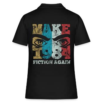 Refaire de la fiction de 1984 - Orwell - Polo Femme - noir - Dos - Ailine (174cm)