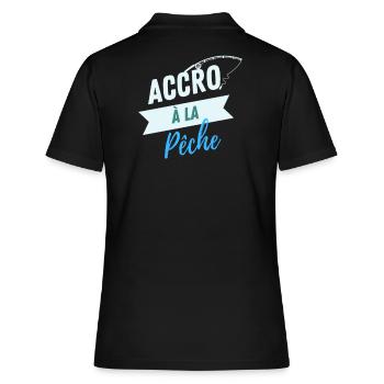 Accro à la pêche - Polo Femme - noir - Dos - Ailine (174cm)