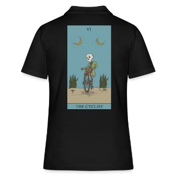 Vélo cycliste Tarot carte symbole de protection - Polo Femme - noir - Dos - Ailine (174cm)