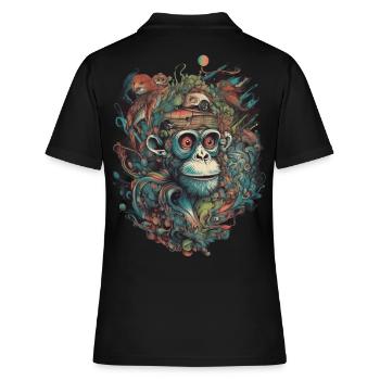 Trippy Monkey - Women's Polo Shirt - black - Back - Ailine (174cm)