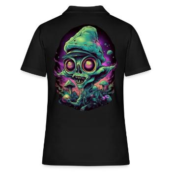 Trippy Alien - Polo Femme - noir - Dos - Ailine (174cm)