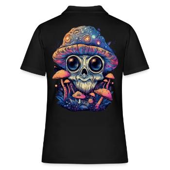 Bouffon Trippy - Polo Femme - noir - Dos - Ailine (174cm)