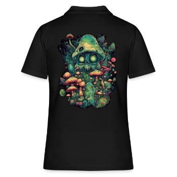 Trippy Alien - Polo Femme - noir - Dos - Ailine (174cm)