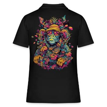 Trippy Monkey - Women's Polo Shirt - black - Back - Ailine (174cm)
