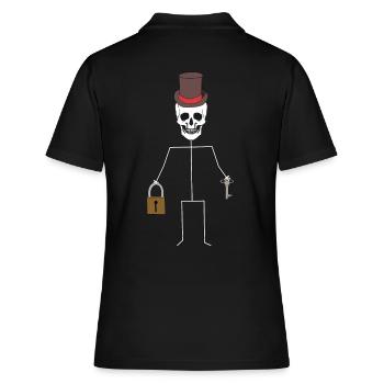 Schloss Herr Geist Gespenst Mitternacht Gespenst - Frauen Polo Shirt - Schwarz - Hinten - Ailine (174cm)