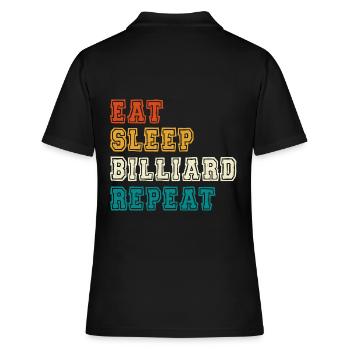 Aim Shooting Swear Repeat Billiardsku - Women's Polo Shirt - black - Back - Ailine (174cm)