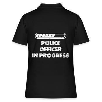 Policier en service Cadeaux de policier - Polo Femme - noir - Dos - Ailine (174cm)