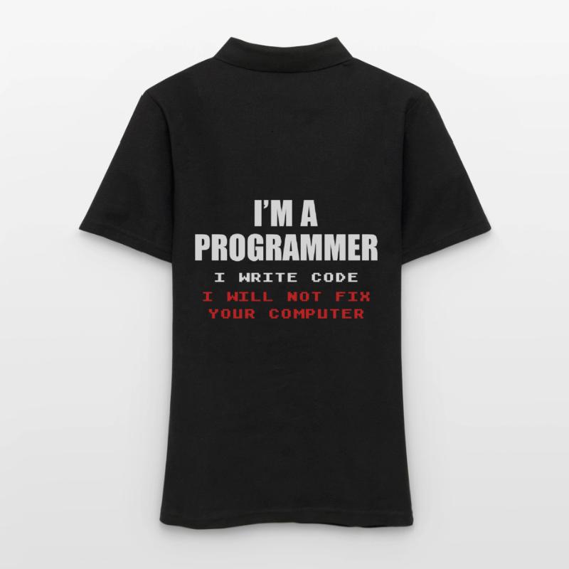 Programmer Geek Computer Programming Coder L Women's Polo Shirt