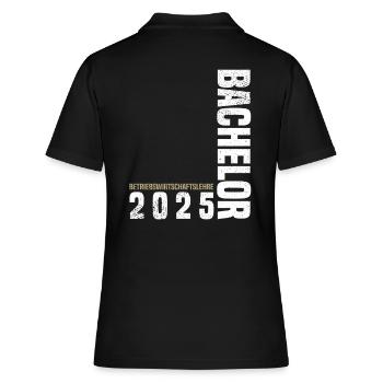 Bachelor BWL 2025 - Frauen Polo Shirt - Schwarz - Hinten - Ailine (174cm)