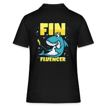 Influencer Hai Finfluencer - Women's Polo Shirt - black - Back - Ailine (174cm)