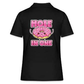 Donut: Hole In One - Women's Polo Shirt - black - Back - Ailine (174cm)