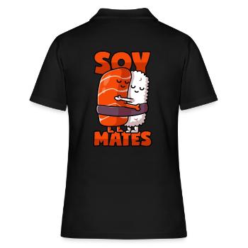Sushi soulmates à la sauce soja - Polo Femme - noir - Dos - Ailine (174cm)