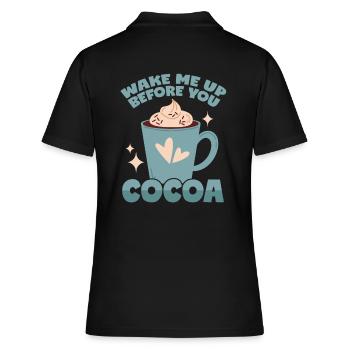 Cacao : Réveille-moi avant toi Cacao - Polo Femme - noir - Dos - Ailine (174cm)