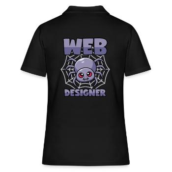 Spider: Web Designer - Women's Polo Shirt - black - Back - Ailine (174cm)