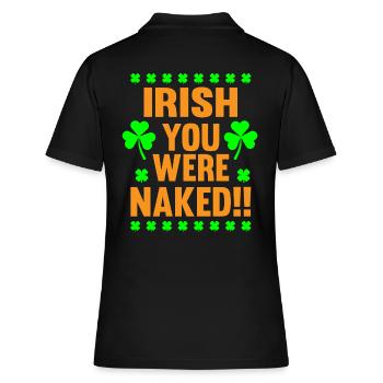IRISH YOU WERE NAKED - Polo Femme - noir - Dos - Ailine (174cm)