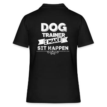 Dog trainer dog dogs dog training - Women's Polo Shirt - black - Back - Ailine (174cm)