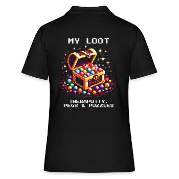ergothérapie Loot Therapy Putty Puzzles Retro - Polo Femme - noir - Dos - Ailine (174cm)