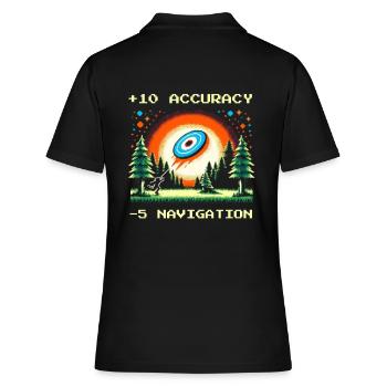 +10 de précision | Technique de disc golf Objectifs de la trajectoire de vol - Polo Femme - noir - Dos - Ailine (174cm)