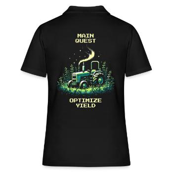 Yield Maximization | Precision Farming active - Women's Polo Shirt - black - Back - Ailine (174cm)