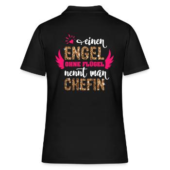 liebste beste Chefin Spruch Vorgesetzte Geschenk - Frauen Polo Shirt - Schwarz - Hinten - Ailine (174cm)