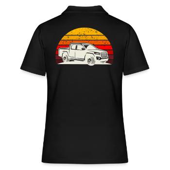 Retro t-shirt pick-up - Polo Femme - noir - Dos - Ailine (174cm)