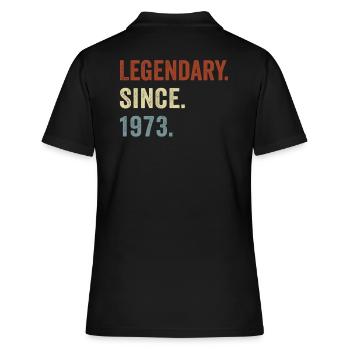 Legendary since 1973 - Women's Polo Shirt - black - Back - Ailine (174cm)