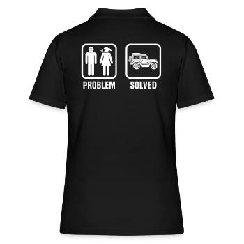 Problem solved off road 4x4 - Frauen Polo Shirt - Schwarz - Hinten - Ailine (174cm)