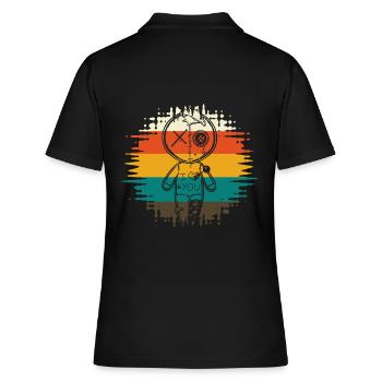 Voodoo Puppe Ich liebe dich - Frauen Polo Shirt - Schwarz - Hinten - Ailine (174cm)