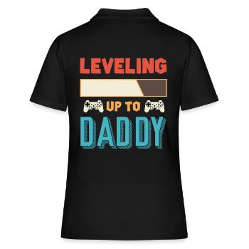 Niveau supérieur papa papa papa - Polo Femme - noir - Dos - Ailine (174cm)