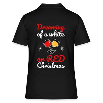 Wine mulled wine Christmas - Women's Polo Shirt - black - Back - Ailine (174cm)