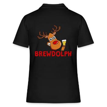 Bière Brewdolph Rudolph Rennes - Polo Femme - noir - Dos - Ailine (174cm)