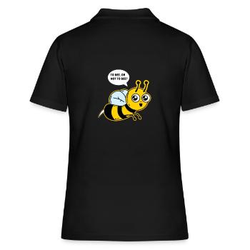 To bee, or not to bee? - bee - Women's Polo Shirt - black - Back - Ailine (174cm)