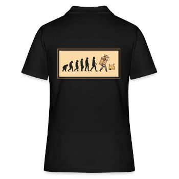Imker Imkerei Evolution Biene Honig - Frauen Polo Shirt - Schwarz - Hinten - Ailine (174cm)