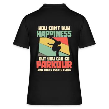 Parkour parkour runner freerunner course - Polo Femme - noir - Dos - Ailine (174cm)