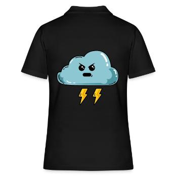 Evil Cloud Thunderstorm Thunder Cloudy - Women's Polo Shirt - black - Back - Ailine (174cm)