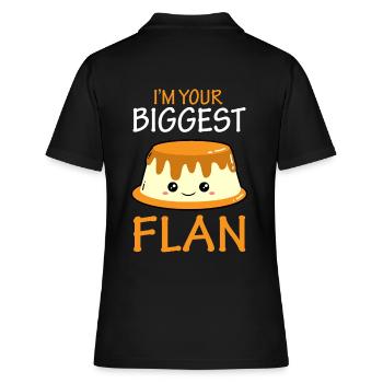 I'm your biggest flan - Dessert Torte - Frauen Polo Shirt - Schwarz - Hinten - Ailine (174cm)
