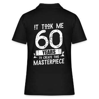 60. Geburtstag 60er Geschenk - Frauen Polo Shirt - Schwarz - Hinten - Ailine (174cm)