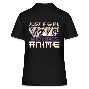 Juste une fille qui aime l'anime - Manga - Polo Femme - noir - Dos - Ailine (174cm)