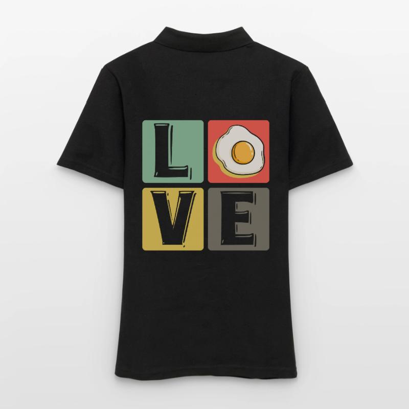 Eggs Fried Egg Scrambled Eggs Love Breakfast Gift Women's Polo Shirt