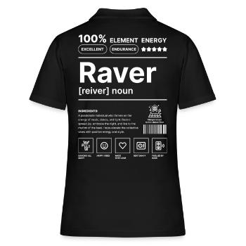 Raver Lifestyle White - Polo Femme - noir - Dos - Ailine (174cm)