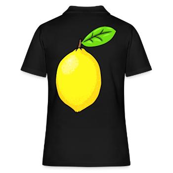 citron acide émotion émotion fruit citron - Polo Femme - noir - Dos - Ailine (174cm)