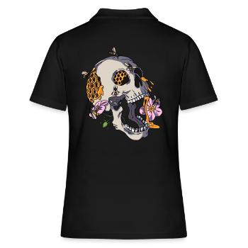 Abeilles Crâne Nid d’abeille Nid d’abeilles Apiculteurs Abeilles mellifères - Polo Femme - noir - Dos - Ailine (174cm)