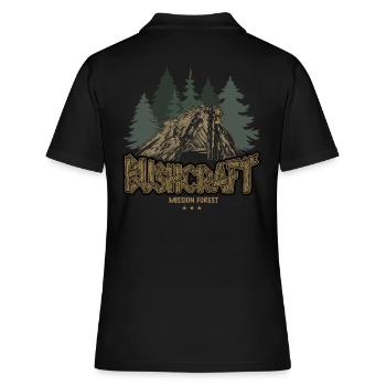 Abri extérieur de survie Bushcraft Adventure - Polo Femme - noir - Dos - Ailine (174cm)